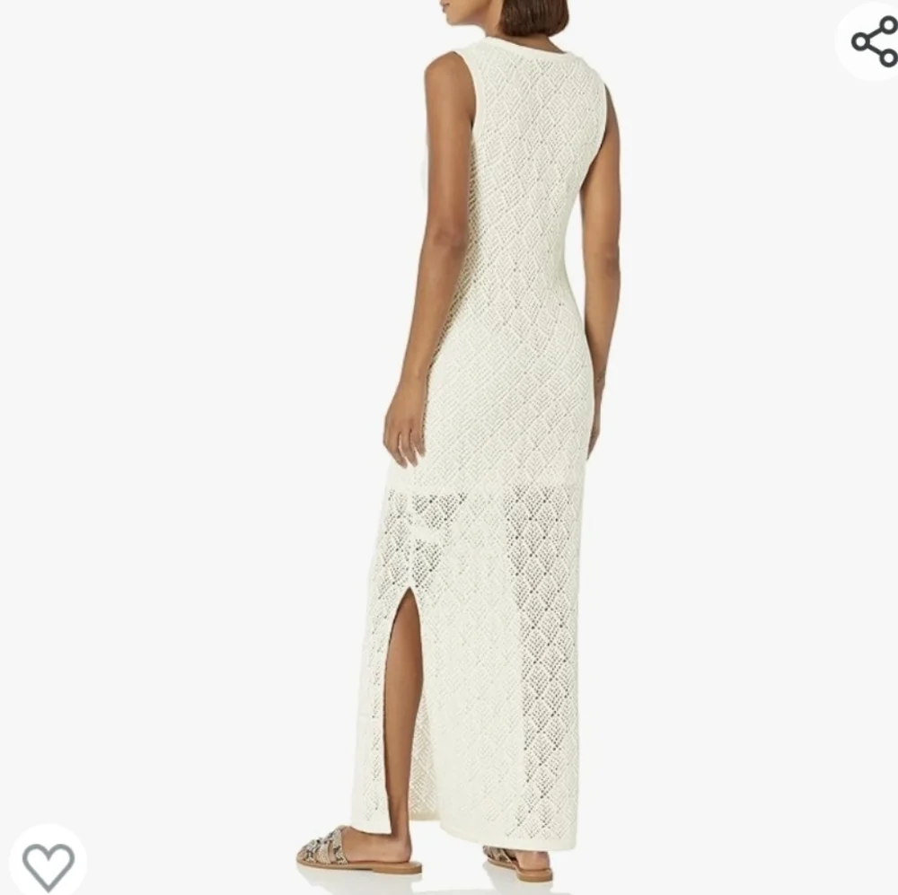 The Drop NWT Womens Ritu Crochet Maxi Dress Size XL White Romantic Cottagecore - Picture 13 of 13